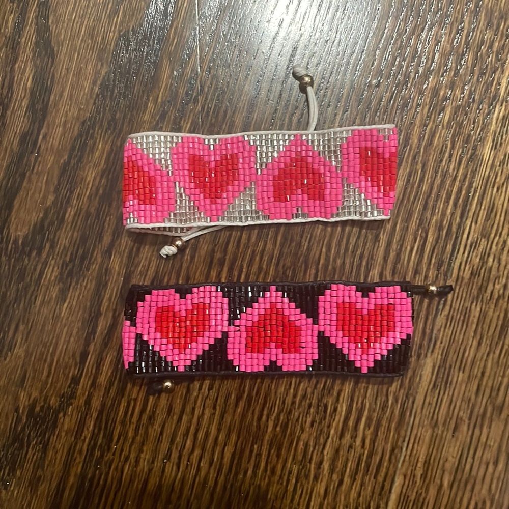 Beaded Heart Bracelets